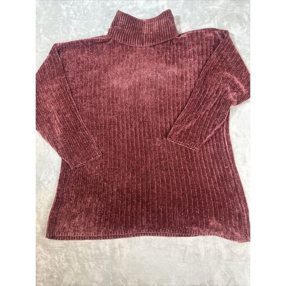 Women’s August Silk Knits Turtle Neck Sweater Catharine Lover Red Size Medium - Picture 12 of 14